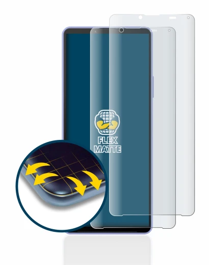 Image de l'appareil Sony Xperia 10 IV avec une grande variété de protections d'écran.