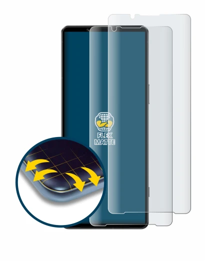 Image de l'appareil Sony Xperia 1 IV avec une grande variété de protections d'écran.