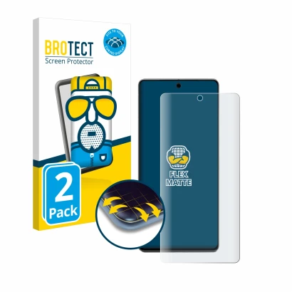 Face avant d’un emballage produit avec le logo de la marque BROTECT. À côté, l’appareil Google Pixel 7 Pro est représenté avec