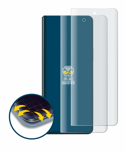 Image de l'appareil Samsung Galaxy Z Fold 4 avec une grande variété de protections d'écran.