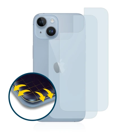 Image de l'appareil Apple iPhone 14 (Arrière) avec une grande variété de protections d'écran.