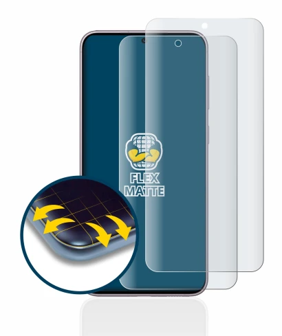 Image de l'appareil Samsung Galaxy S23 avec une grande variété de protections d'écran.