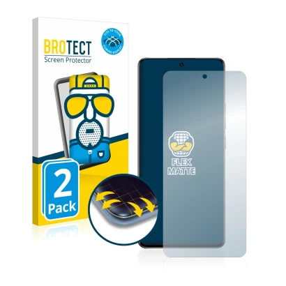 Face avant d’un emballage produit avec le logo de la marque BROTECT. À côté, l’appareil Xiaomi 13 Pro est représenté avec la p