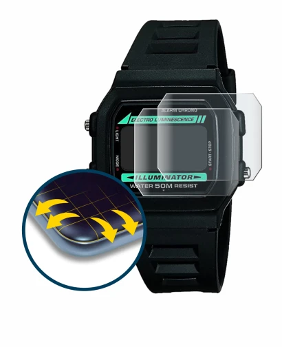 Image de l'appareil Casio W-86-1VQES avec une grande variété de protections d'écran.