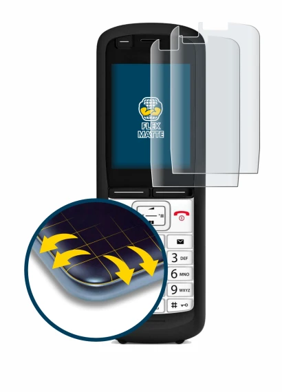 Image de l'appareil Unify OpenScape DECT Phone R6 avec une grande variété de protections d'écran.