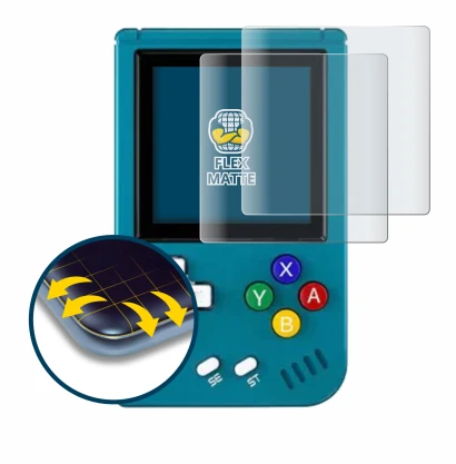 Image de l'appareil Anbernic RG Nano avec une grande variété de protections d'écran.