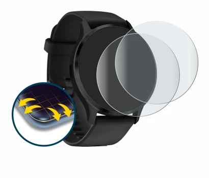 Image de l'appareil Garmin Venu 3 avec une grande variété de protections d'écran.