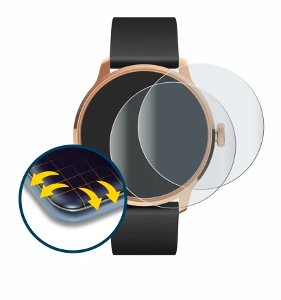 Image de l'appareil Withings ScanWatch Light avec une grande variété de protections d'écran.