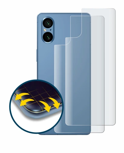 Image de l'appareil Sony Xperia 5 V (Arrière) avec une grande variété de protections d'écran.