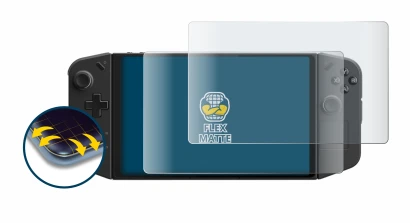 Image de l'appareil Lenovo Legion Go avec une grande variété de protections d'écran.