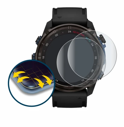Image de l'appareil Garmin Descent Mk3i (51 mm) avec une grande variété de protections d'écran.