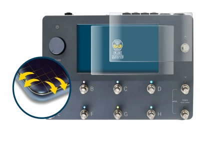 Image de l'appareil Neural DSP Quad Cortex avec une grande variété de protections d'écran.