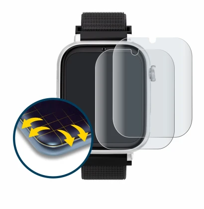 Image de l'appareil SaveFamily SaveWatch Plus avec une grande variété de protections d'écran.