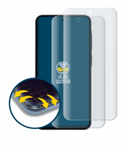 Image de l'appareil Samsung Galaxy A55 5G avec une grande variété de protections d'écran.