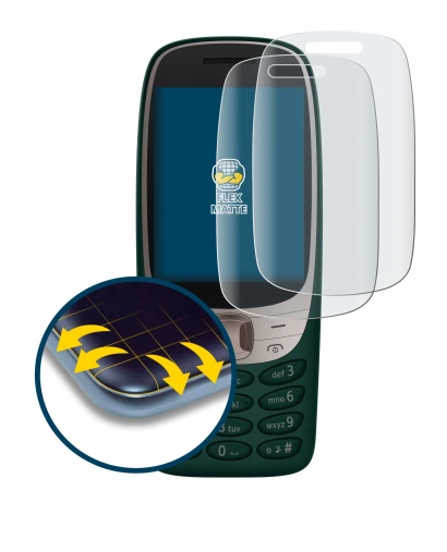 Image de l'appareil Nokia 6310 (2024) avec une grande variété de protections d'écran.