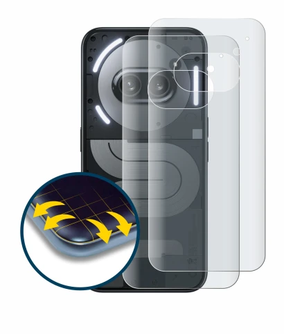 Image de l'appareil Nothing Phone (2a) Plus (Arrière) avec une grande variété de protections d'écran.