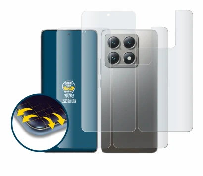 Image de l'appareil Xiaomi 14T Pro (Avant+Arrière) avec une grande variété de protections d'écran.