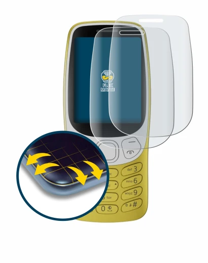 Image de l'appareil Nokia 3210 avec une grande variété de protections d'écran.