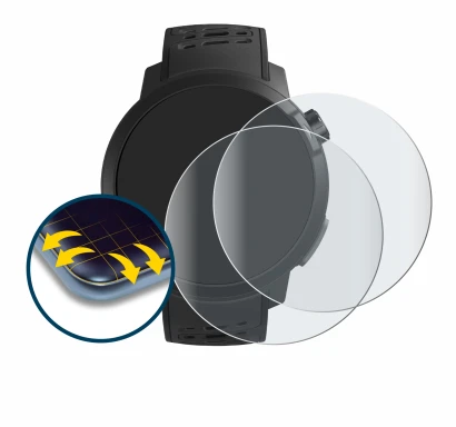 Image de l'appareil Coros Pace Pro avec une grande variété de protections d'écran.