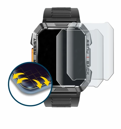Image de l'appareil Iowodo W60 2" avec une grande variété de protections d'écran.