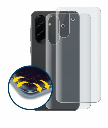 Image de l'appareil Samsung Galaxy A36 5G (Arrière) avec une grande variété de protections d'écran.