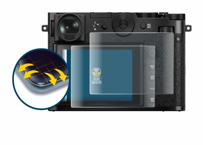 Image de l'appareil Fujifilm GFX 100RF avec une grande variété de protections d'écran.
