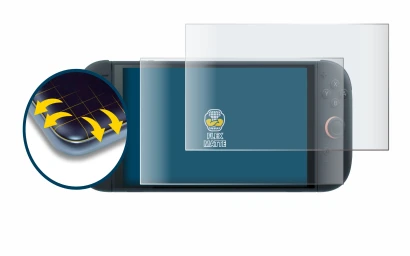 Image de l'appareil Nintendo Switch 2 avec une grande variété de protections d'écran.