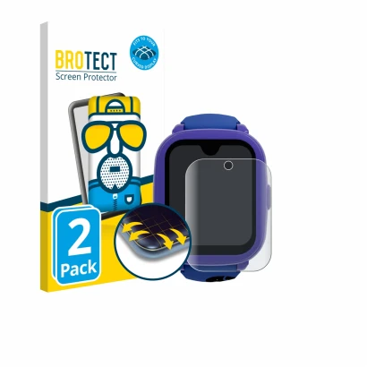 Face avant d’un emballage produit avec le logo de la marque BROTECT. À côté, l’appareil SaveFamily Iconic Plus 2 4G est représ