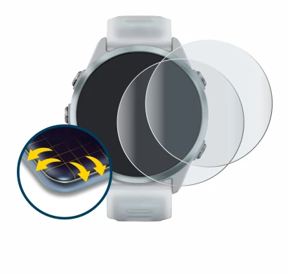 Image de l'appareil Garmin Forerunner 570 (42 mm) avec une grande variété de protections d'écran.