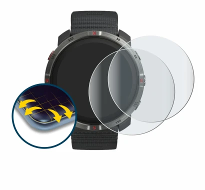 Image de l'appareil Polar Grit X2 avec une grande variété de protections d'écran.
