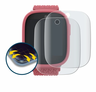 Image de l'appareil Xplora X6 Play 2025 (2ème génération) avec une grande variété de protections d'écran.