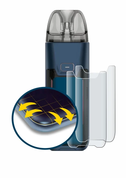 Image de l'appareil Vaporesso Luxe XR Max 2 avec une grande variété de protections d'écran.