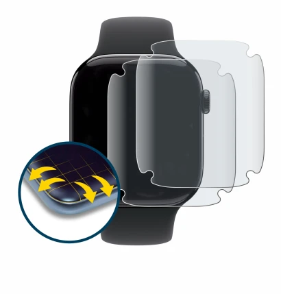 Image de l'appareil Apple Watch Series 11 (46 mm) avec une grande variété de protections d'écran.