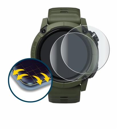 Image de l'appareil Coros NOMAD avec une grande variété de protections d'écran.