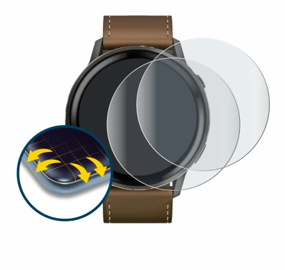 Image de l'appareil Garmin Venu 4 (45 mm) avec une grande variété de protections d'écran.