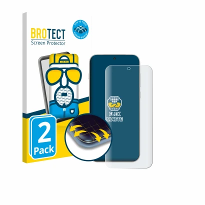 Face avant d’un emballage produit avec le logo de la marque BROTECT. À côté, l’appareil OnePlus 15 est représenté avec la prot