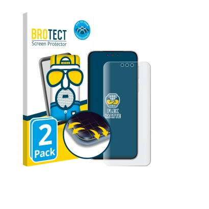 Face avant d’un emballage produit avec le logo de la marque BROTECT. À côté, l’appareil Huawei Mate 80 est représenté avec la 