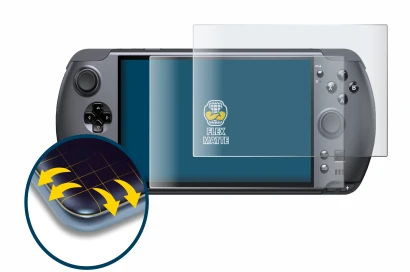 Image de l'appareil GPD Win 5 avec une grande variété de protections d'écran.