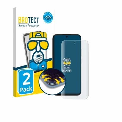 Face avant d’un emballage produit avec le logo de la marque BROTECT. À côté, l’appareil Oppo A6t est représenté avec la protec