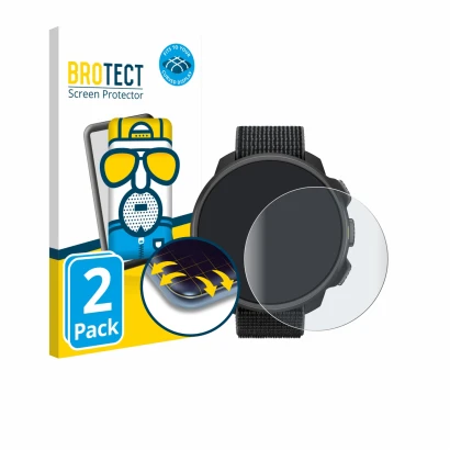 Face avant d’un emballage produit avec le logo de la marque BROTECT. À côté, l’appareil Suunto Nautic S est représenté avec la