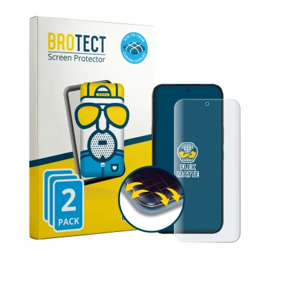 Face avant d’un emballage produit avec le logo de la marque BROTECT. À côté, l’appareil Infinix Note 60 Ultra est représenté a