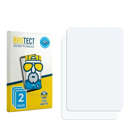 Face avant d’un emballage produit avec le logo de la marque BROTECT. À côté se trouve la protection d’écran correspondante.