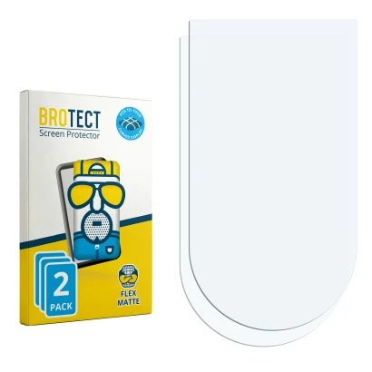 Face avant d’un emballage produit avec le logo de la marque BROTECT. À côté se trouve la protection d’écran correspondante.