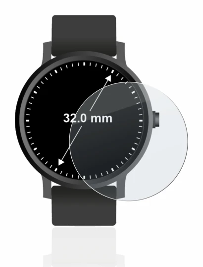 Image de l'appareil Montres (Circulaire, ø: 32 mm) avec une grande variété de protections d'écran.