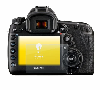 Image de l'appareil Canon EOS 5D Mark IV avec une grande variété de protections d'écran.