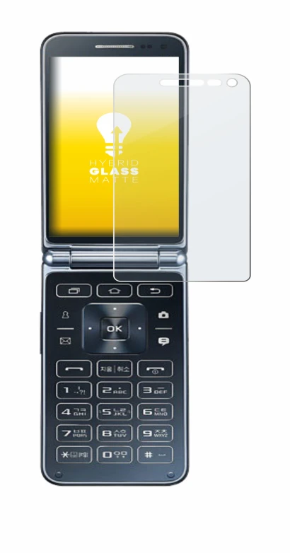 Image de l'appareil Samsung Galaxy Folder 2 avec une grande variété de protections d'écran.