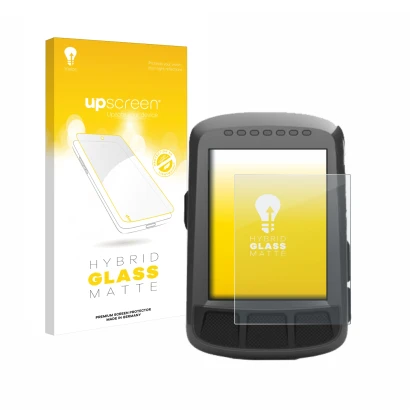 Face avant d’un emballage produit avec le logo de la marque upscreen. À côté, l’appareil Wahoo Elemnt Bolt GPS est représenté 