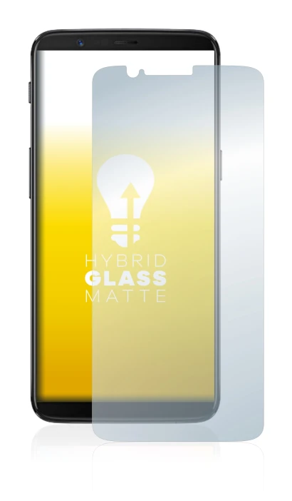 Image de l'appareil OnePlus 5T avec une grande variété de protections d'écran.