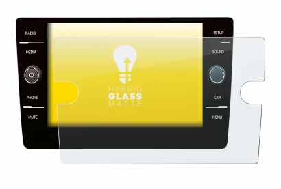 Image de l'appareil Volkswagen Golf 7 2019 Discover Media 8" avec une grande variété de protections d'écran.