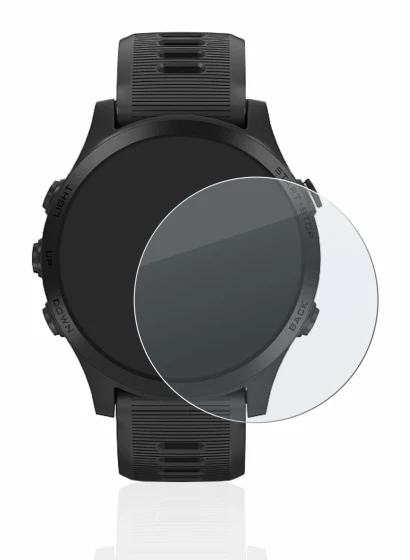 Image de l'appareil Garmin Forerunner 945 avec une grande variété de protections d'écran.